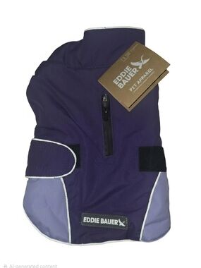 Eddie Bauer Two-Tone Purple Pet Coat Size Small